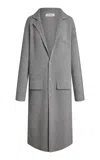 Aya Muse Knit Wool Trench Coat In Grey