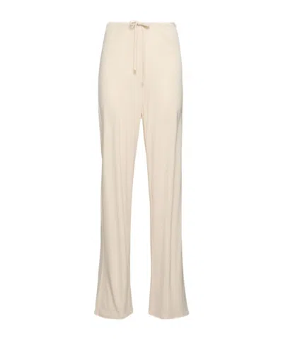 Aya Muse Knitted Loose Pants In Neutral