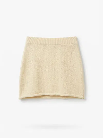 Aya Muse Knitted Mini Midi Skirt In Metallic