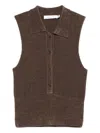 Aya Muse Knitted Top - Women's - Viscose/nylon In Brown