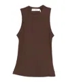 Aya Muse Knitted Vest In Brown
