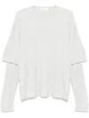 Aya Muse Layered T-shirt In Grey