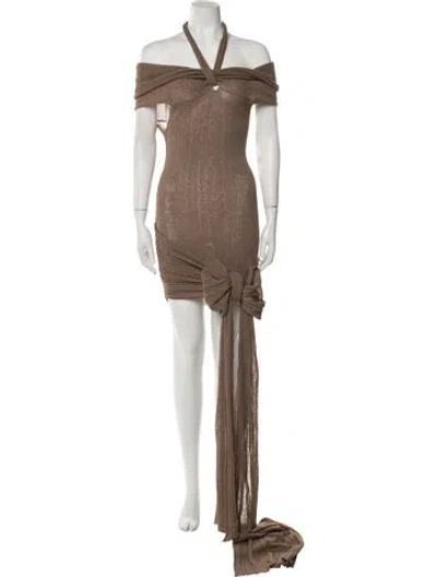 Pre-owned Aya Muse Linen Mini Dress W/ Tags In Neutral