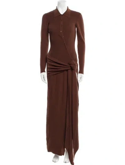 Pre-owned Aya Muse Long Dress W/ Tags In Brown