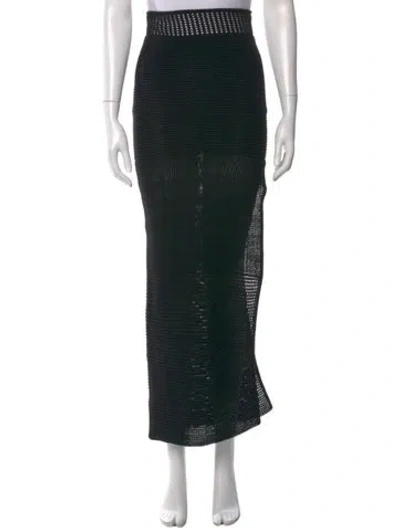 Pre-owned Aya Muse Long Skirt In Black