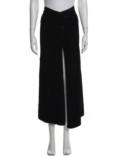 Pre-owned Aya Muse Long Skirt In Black
