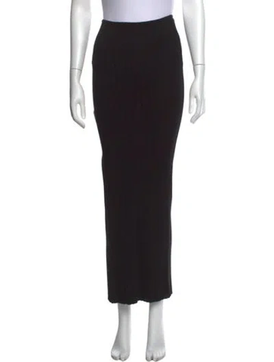Pre-owned Aya Muse Long Skirt In Black