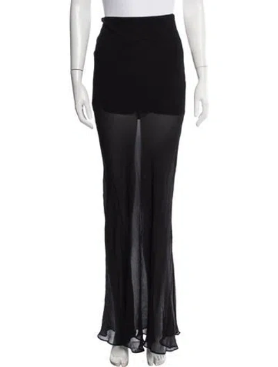 Pre-owned Aya Muse Long Skirt In Black
