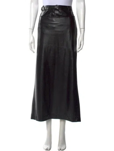 Pre-owned Aya Muse Long Skirt In Black