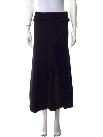 Pre-owned Aya Muse Long Skirt In Black