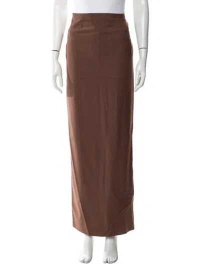 Pre-owned Aya Muse Long Skirt In Brown