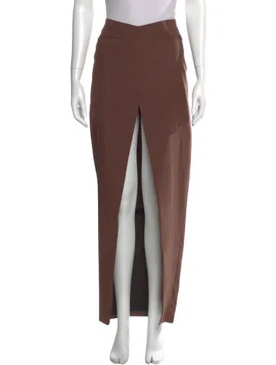 Pre-owned Aya Muse Long Skirt In Brown