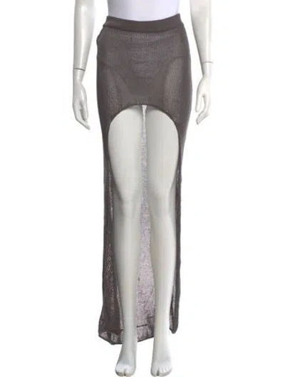 Pre-owned Aya Muse Long Skirt In Grey