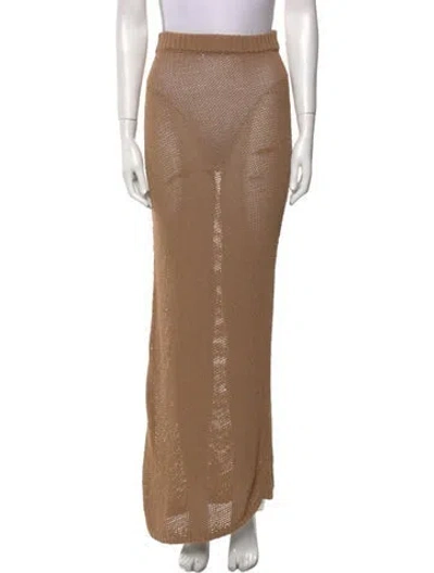 Pre-owned Aya Muse Long Skirt In Neutral