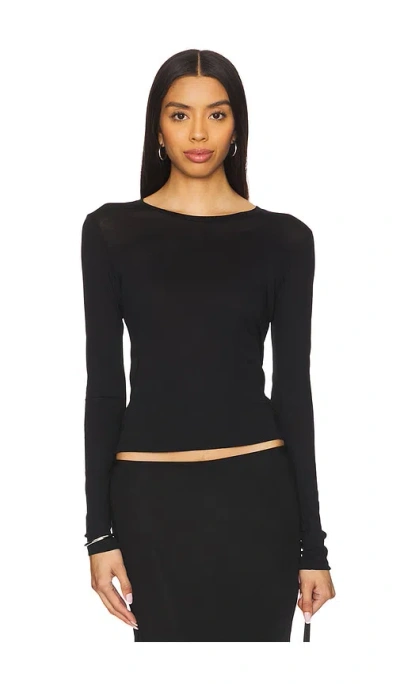 Aya Muse Long Sleeve T-shirt In Black
