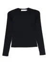 Aya Muse Ribbed Long Sleeve Shirt Clothing In Black