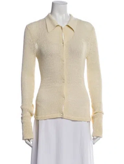 Pre-owned Aya Muse Long Sleeve Top In Neutral