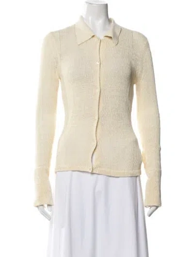 Pre-owned Aya Muse Long Sleeve Top In Neutrals