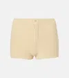 Aya Muse Lysi Low-rise Cotton-blend Shorts In Beige
