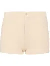 Aya Muse Lysi Low-rise Cotton-blend Shorts In Neutrals