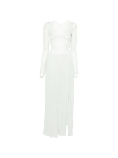 Aya Muse Maris Lace-trim Maxi Dress In White