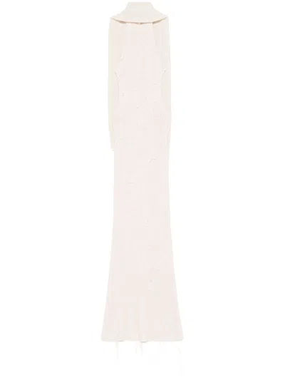 Aya Muse Scarf-detail Maxi Dress In Neutrals