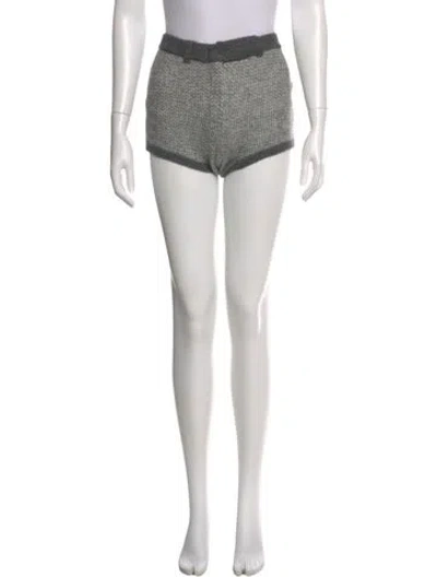 Pre-owned Aya Muse Merino Wool Mini Shorts W/ Tags In Gray