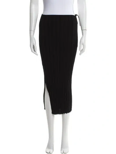 Pre-owned Aya Muse Midi Length Skirt In Black
