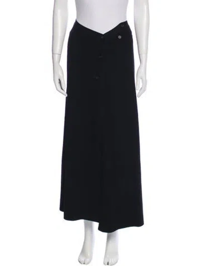Pre-owned Aya Muse Midi Length Skirt In Black