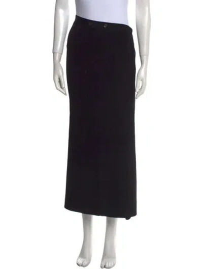 Pre-owned Aya Muse Midi Length Skirt In Black