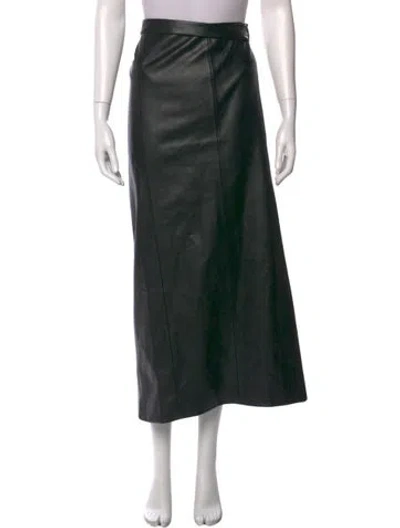 Pre-owned Aya Muse Midi Length Skirt In Black