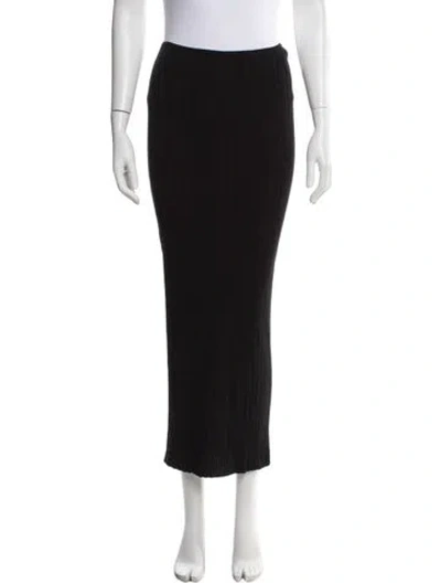 Pre-owned Aya Muse Midi Length Skirt In Black