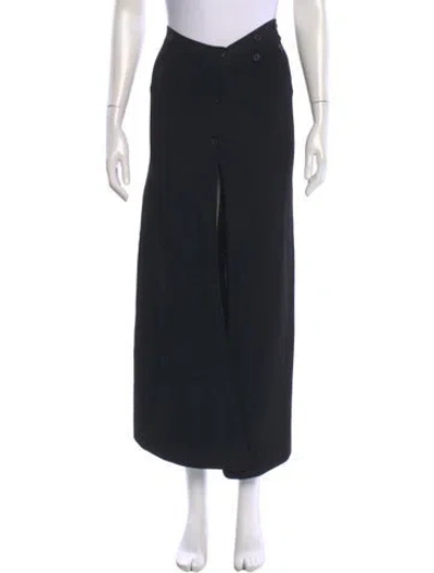 Pre-owned Aya Muse Midi Length Skirt In Black