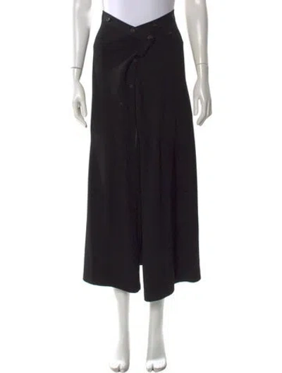Pre-owned Aya Muse Midi Length Skirt In Black