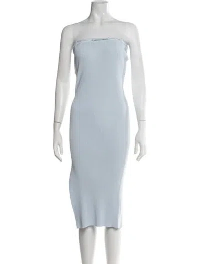 Pre-owned Aya Muse Midi Length Skirt In Blue