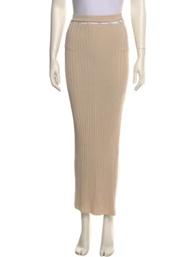 Pre-owned Aya Muse Midi Length Skirt In Neutral