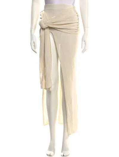 Pre-owned Aya Muse Midi Length Skirt In Neutral