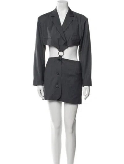 Pre-owned Aya Muse Mini Dress In Gray