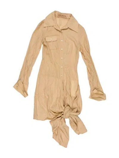 Pre-owned Aya Muse Mini Dress In Neutral