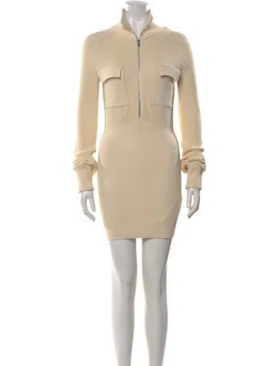 Pre-owned Aya Muse Mini Dress In Neutral