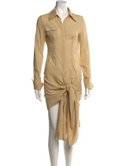 Pre-owned Aya Muse Mini Dress In Neutrals