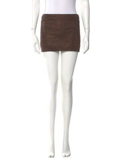 Pre-owned Aya Muse Mini Shorts In Brown