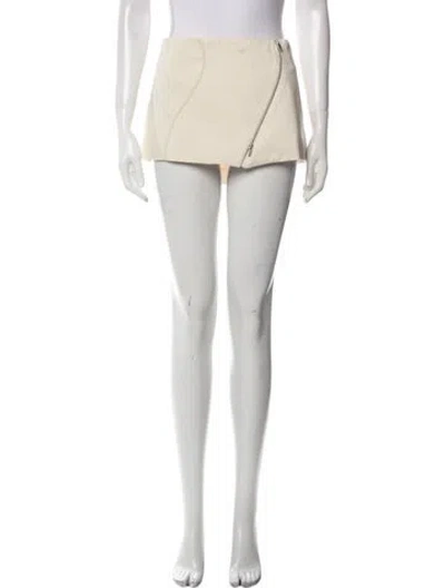 Pre-owned Aya Muse Mini Skirt In Neutral