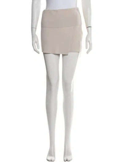 Pre-owned Aya Muse Mini Skirt In Neutrals