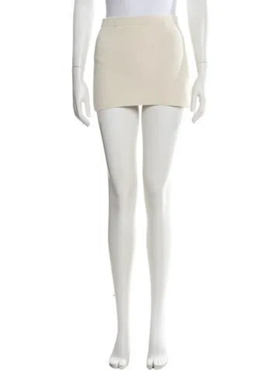 Pre-owned Aya Muse Mini Skirt In Neutrals