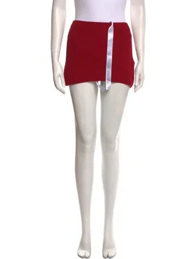 Pre-owned Aya Muse Mini Skirt In Red