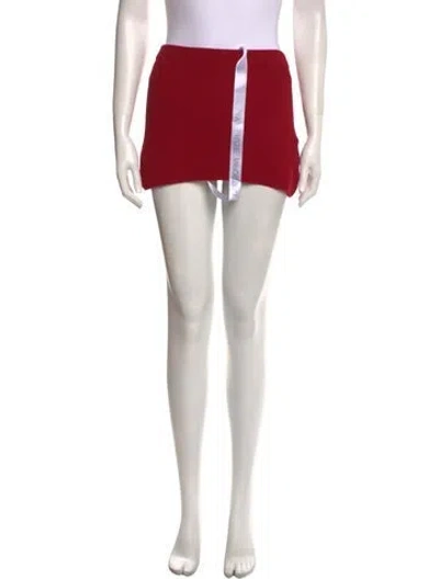 Pre-owned Aya Muse Mini Skirt In Red