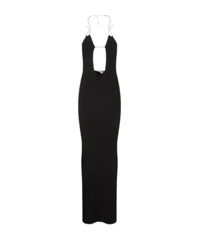 Aya Muse 'mirabi' Viscose Knit Maxi Dress In Black