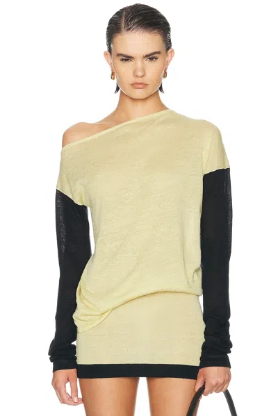 Aya Muse Mirae Top In Black & Buttercream
