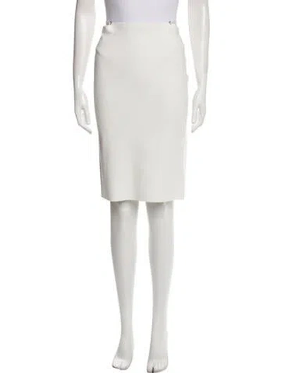 Pre-owned Aya Muse Mock Neck Mini Dress In White